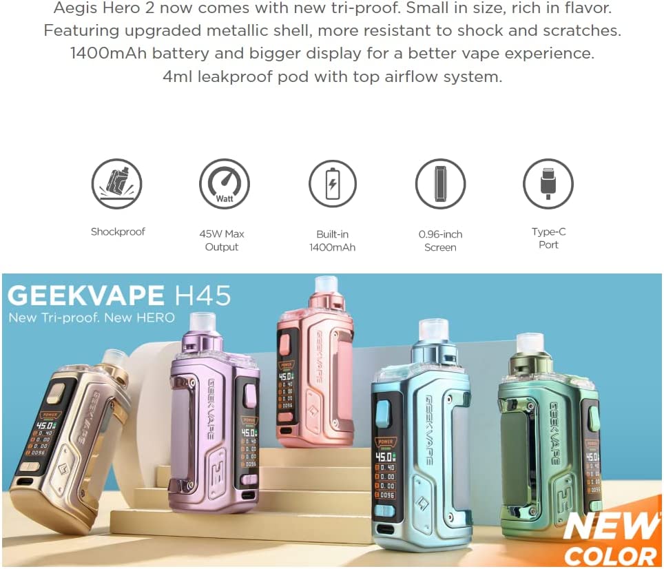 GeekVape presenta la nuova H45 Aegis Hero 2: una rivoluzione nel mondo del vaping!