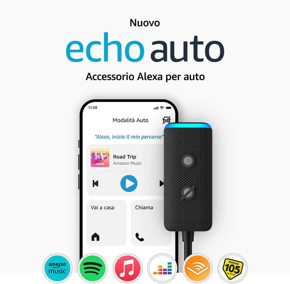 Nuovo Echo Auto (2ª gen.) | Porta Alexa in auto con te